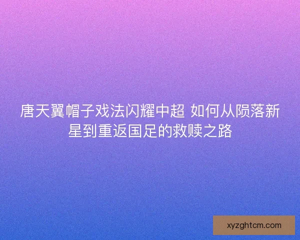 唐天翼帽子戏法闪耀中超 如何从陨落新星到重返国足的救赎之路